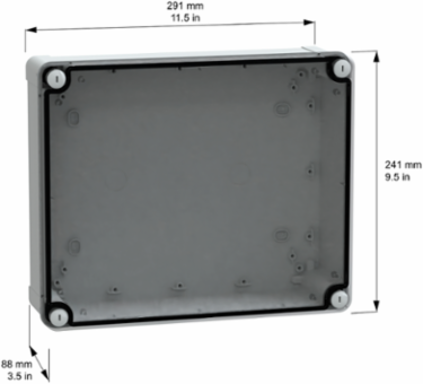 Thalassa TBP Industrial Enclosure, 291x241x88 mm, IP66, IK08
