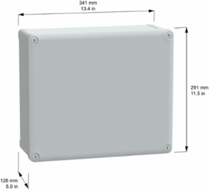 Thalassa PanelSeT TBP IP66 IK08 Grey Polycarbonate Box 325x275x120 mm