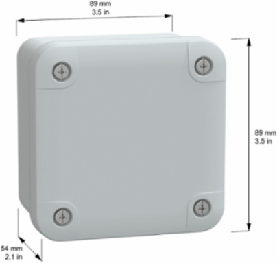 Thalassa TBP Industrial PC Box IP66 IK08 89x89x51mm Wall Mounted Polycarbonate
