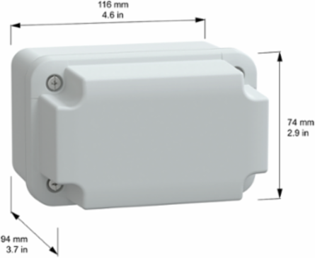 Thalassa TBS ABS Industrial Enclosure, 116x94x116mm, IP66, IK07, Gray RAL 7035
