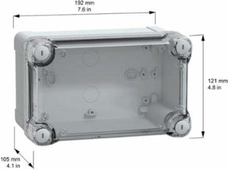 Thalassa TBS Industrial Box, 121x105x192mm, IP66, IK07, ABS Material