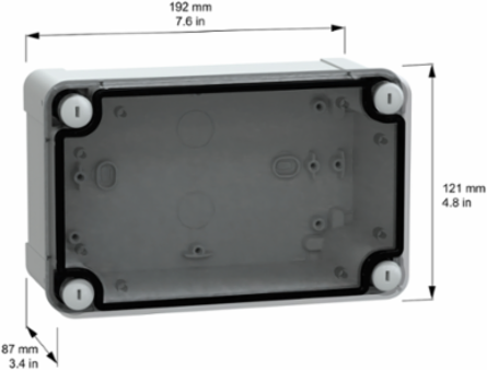 Thalassa TBS ABS Industrial Box, 121x87x192mm, IP66, Set of 2