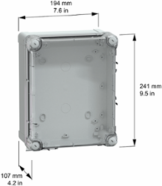 Thalassa TBS ABS Industrial Box 194x107x241mm IP66 IK07