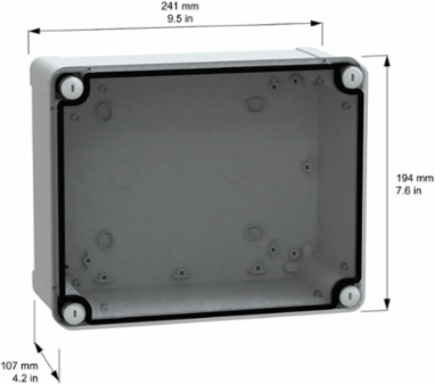 Thalassa TBS Industrial Box, 194x107x241mm, IP66, IK07