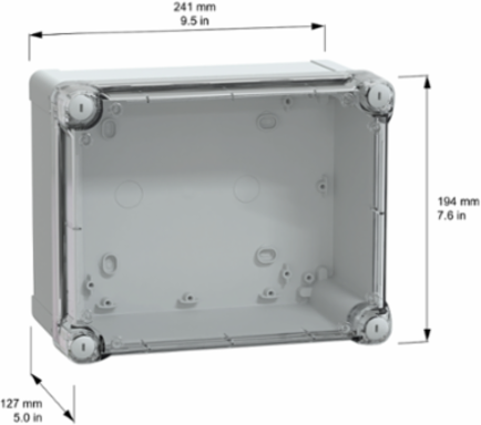 Thalassa TBS Industrial Box, 194x127x241mm, IP66, IK07, ABS Material