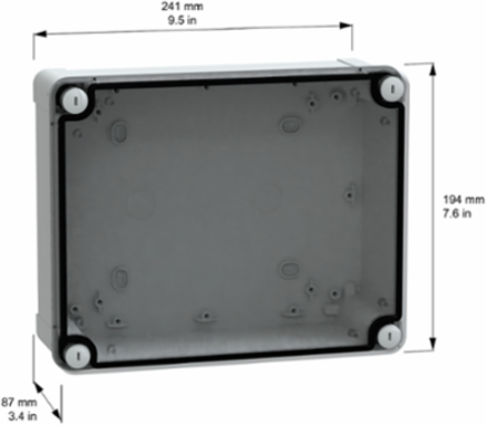 Thalassa TBS ABS Industrial Box, 194x87x241mm, IP66, IK07