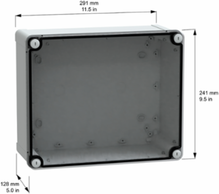 Thalassa TBS ABS Industrial Box, 291x241x128mm, IP66, IK07