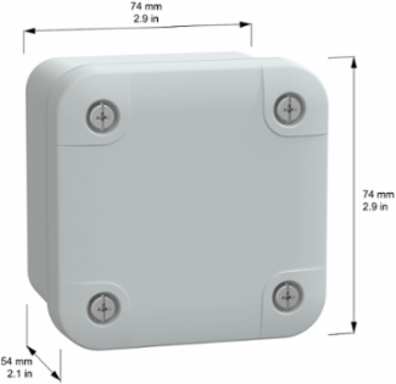 Thalassa TBS Industrial Box, 74x54x74 mm, IP66, IK07, Gray RAL 7035