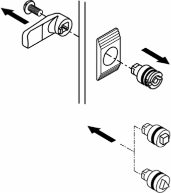 8mm Square Lock Insert for Spacial CRN Enclosures, Set of 1