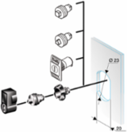 8mm Square Lock Insert for Spacial CRN Enclosures, Set of 1