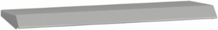 Spacial WM Canopy 500mm x 200mm Grey RAL 7035, Galvanised Steel