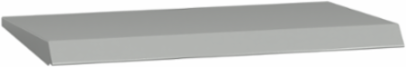 Spacial WM Canopy 600mm x 400mm Galvanized Steel Grey RAL 7035