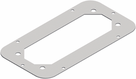 PanelSeT S3D Enclosure Cable Gland Plate 245x130 mm, Steel, Grey RAL 7035