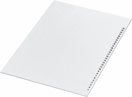 Sheet of blank legend, Linergy TR, page A4 with 488 characters, size 15x4mm, for NSYTRABCV cables collars, set of 10
