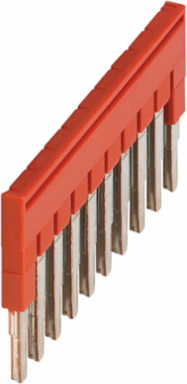 Linergy TR 10-Way Plug-in Bridge for 2.5mm² Terminals, Red, Set of 10