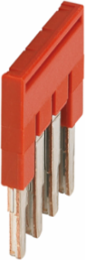Plug-in Bridge, 4-Way for 2.5 mm² Terminal Blocks, Set of 50, Red