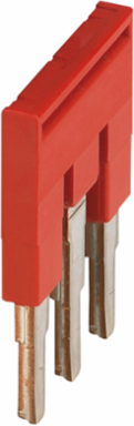 Linergy TR Plug-in Bridge 3 Pole 4mm² Terminal Block 6.2mm Pitch Red, Set of 50