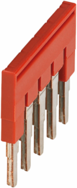 Linergy TR Plug-in Bridge, 5 Ways for 4mm² Terminal Blocks, Red, Set of 50