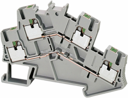 Linergy TR Terminal Block, 4 Points, 2.5 mm², 2-Level, Grey, Set of 50