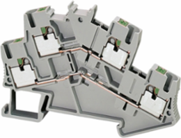 Linergy TR Terminal Block, 4 Points, 2.5 mm², 2-Level, Grey, Set of 50