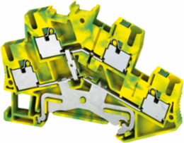 Linergy TR Terminal Block, 4 Points, 2.5mm², Green-Yellow, Set of 50