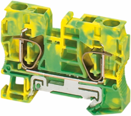 Linergy TR Terminal Block, 2 Points, 10 mm2, Green-Yellow, Set of 50