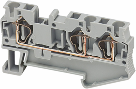 Linergy TR Terminal Block, 3 Points, 4mm², Grey, Set of 50