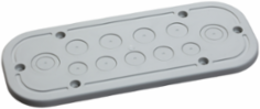 Spacial CRN Insulated Cable Gland Plate, 259x105mm, Grey RAL 7035