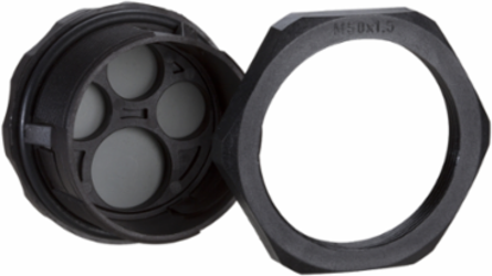 Round Cable Passage Plate IP65, 8 Entries, Polyamide, 50.5-58 mm