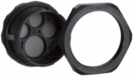Round Cable Passage Plate IP65, 8 Entries, Polyamide, 50.5-58 mm
