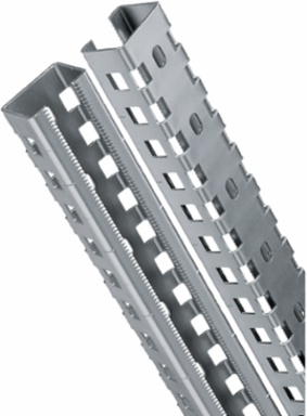 Heavy Duty Vertical Rails Set of 2, 2000 mm Steel, Zinc Coated