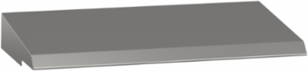 Stainless Steel Canopy 304L for WM Enclosure 405mm x 233mm, Scotch-Brite Finish