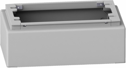 Polyester glassreinf. plinth for encl PLAZ(T)124 front opening IP44-IK10 RAL7035