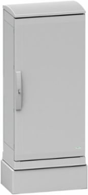 Polyester glassreinf. plinth for encl PLAZ(T)124 front opening IP44-IK10 RAL7035