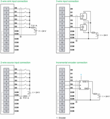 High Speed Counter Module + Base, 1 Incremental In, 24V DC, 250kHz, 2 In, Modicon Edge I/O NTS