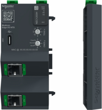 Network Interface Module + Base + Termination, EtherNet/IP, Modbus TCP, 100Mbps, 2 RJ45, Hardened, Modicon Edge I/O NTS