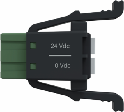 Spring Terminal Block, 2 Points, 5mm Pitch, Use on Power Supply Module, Hardened, Modicon Edge I/O NTS