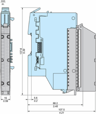 H TERMBLOCK 18 PTS + COVER SCREW 5MM DC