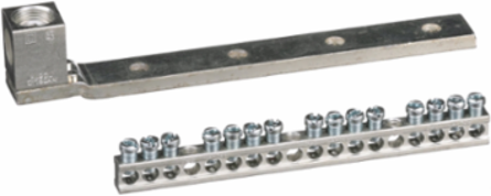 QO Loadcentre Ground Bar 207 mm, AWG 14-4 Copper/Aluminum, Green Premium