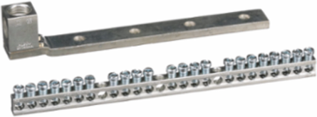 QO Loadcentre Ground Bar with Copper Lug, 240 mm Length, 24 Connectors