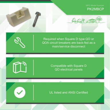 QO Circuit Breaker Retaining Kit with Mounting Hardware
