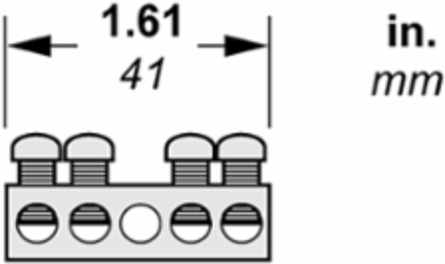 QO Load Center Ground Bar Kit, 1.67 Inch Length, 4 Connectors
