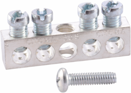 QO Load Center Ground Bar Kit, 1.67 Inch Length, 4 Connectors
