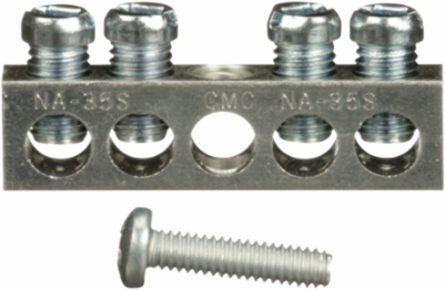 Ground Bar Kit for QO/Homeline Load Centers, 4 Terminals, 1.67 Inch Bar Length