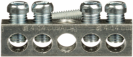 Ground Bar Kit for QO/Homeline Load Centers, 4 Terminals, 1.67 Inch Bar Length