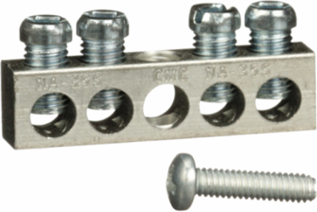 Ground Bar Kit for QO/Homeline Load Centers, 4 Terminals, 1.67 Inch Bar Length