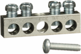 Ground Bar Kit for QO/Homeline Load Centers, 4 Terminals, 1.67 Inch Bar Length