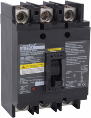PowerPact Q 225A 3 Pole Automatic Switch 240V Magnetic Trip