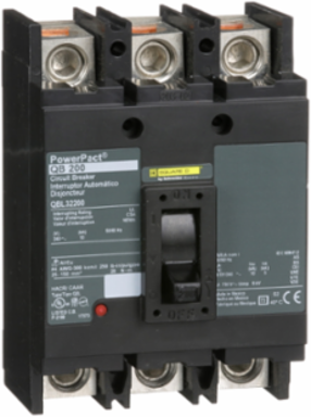PowerPact Q Circuit Breaker 200A 3 Pole 240VAC 10kA Thermal Magnetic