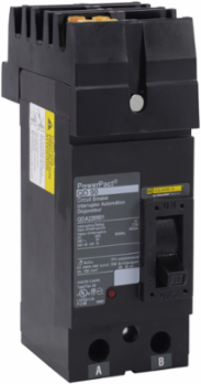 Circuit breaker, PowerPacT Q, 125A, 2 pole, 240VAC, 25kA, I-Line, thermal magnetic, 80%, BA
